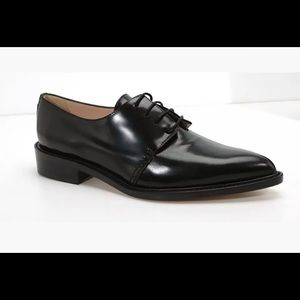 Barney’s New York Black Leather Oxford Shoes 38